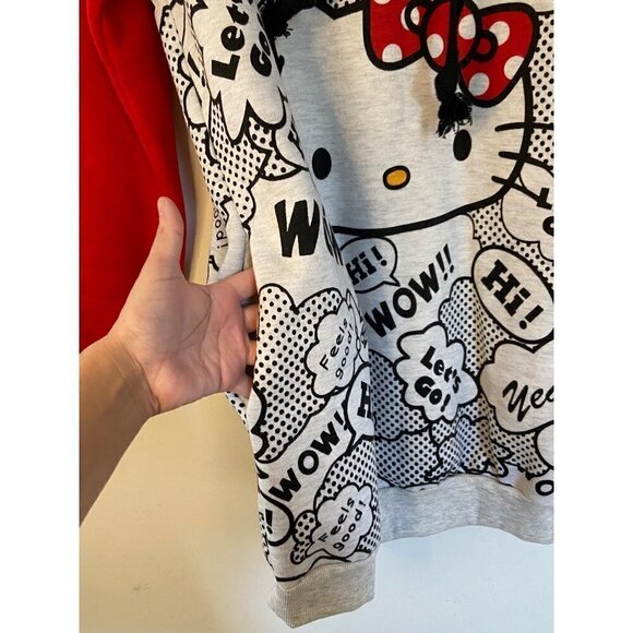 Hello Kitty Gray And Red Hoodie Womens size Small - Picture 3 of 8